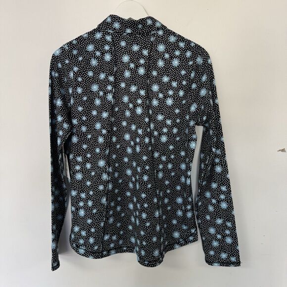 Belyn Key Moonstruck Floral Glacier Long Sleeve Golf Athletic UPF Shirt Medium - Picture 3 of 13